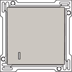 Středový kryt spínače hotelové karty -LIGHT GREY NIKO 102-61901