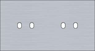 2násobný čelní panel, vodorovný, NIKO Toggle alu GREY BRUSHED 155-57802