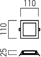 XFACE REC. SQ. PANEL 6W 100-240V AC 4000