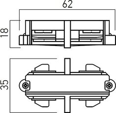 MINITRACK 1c LINEAR CONNECTOR WH