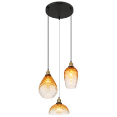 Závěsné svítidlo SALVY černá 3x60W E27 IP20 GLOBO 15786-3H1