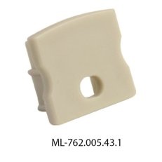 Koncovka s otvorem pro PS, šedá barva, 1 ks MCLED ML-762.005.43.1