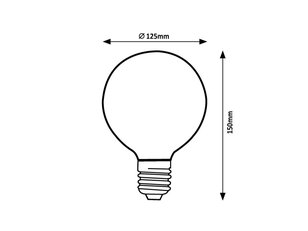 Světelný zdroj Filament LED, E27 G125,5W,270lm,1800K RABALUX 79075