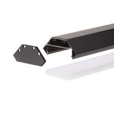 LED PROFILE J přisazený 1m černá matný akryl/hliník RENDL R14094