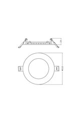 DOWNLIGHT SLIM ALU D100 V 8W MS 840 WT LEDVANCE 4099854441776