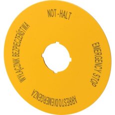 M22-XAK15 Označ. štítek nouzového vypnut