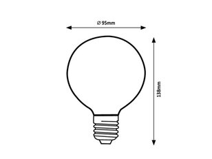 Světelný zdroj Filament LED, E27 G95, 7W, 806lm, 3000K RABALUX 79193