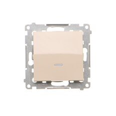 Přepínač střídavý, s orientačním LED, řazení 6So, 16AX 250V, krémová
