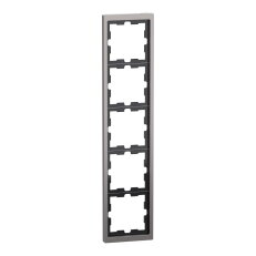 Krycí rámeček, Merten D-Life kov, pětinásobný, nikl, kov SCHNEIDER MEG4050-6550