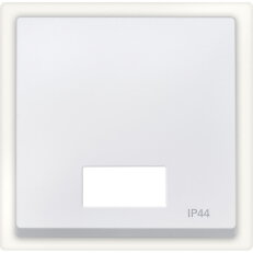 Klapka, Merten System M, s okénkem, IP44, polar white, matný plast 433719