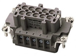 Vložka konektoru BHT 10 se šroubovými dutinkami WALTHER 710110HT