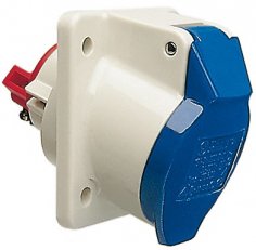 Vestavná zásuvka 16A 3P 230V 6h IP44, šikmá WALTHER 510306