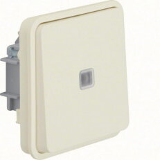 Vypínač řazení 6 s podsvětlením, přístroj, IP 55, Berker W.1, bílá, mat WNA002B