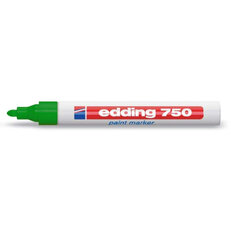 Permanentní pero, lakový popisovač s kulatým hrotem 2-4mm EDDING 750 zelená