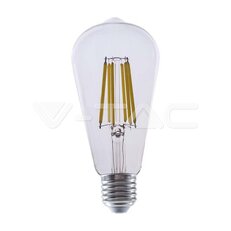 LED Bulb 4W Filament E27 ST64 Clear Cover 3000K VT-2364, V-TAC SKU2996