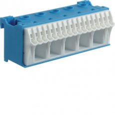 QuickConnect bezšroubový blok N, modrý, 22 svorek, 5x25+17x4mm2, šíře 90mm KN22N