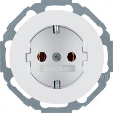 Zásuvka SCHUKO, serie R.classic, bílá lesk BERKER 47552089