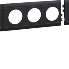 Přístrojový rámeček trojzásuvky 80mm, černá TEHALIT GB080309011