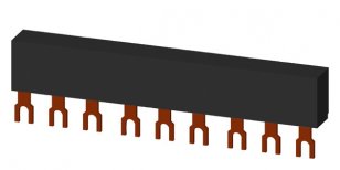 třífázové sběrnice dělicí vzdálenost 45 mm pro 3 spínače přípojky rozdvojené