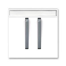 Kryt vypínače 2 páčky s popis polem 3559M-A00615 44 bílá/ledová šedá Neo ABB