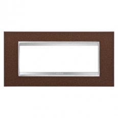 CHORUS Rámeček Lux, 6násobný, rezavá GEWISS GW16206MD