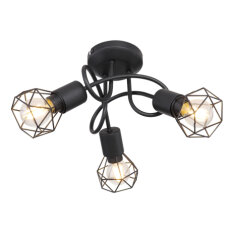 Stropní svítidlo XARA I černá 3xE14, max. 40W 230V GLOBO 54802S-3D