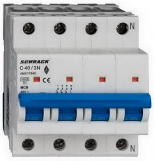 Instalační jistič AMPARO 10kA, C 40A, 3+N SCHRACK AM017840--