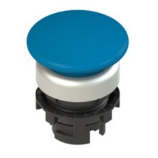 Hřibové tlačítko modré 36 mm, chromový kroužek, bez popisu PIZZATO E21PU2F6490