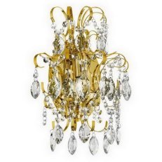 Nástěnné svítidlo FENOULLET 1 1xE14 mosaz/křišťál 25W IP20 EGLO 39604