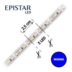 LED pásek 120LED/m, 3528, IP20, modrá, 12V, š.8mm, 5m FK TECHNICS 4730770-63