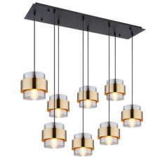 Závěsné svítidlo MILLEY černá 8xE27, max. 60W 230V GLOBO 15560-8H