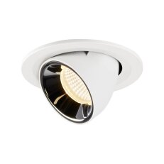 NUMINOS GIMBLE S, zápustné stropní svítidlo bílé/chrom 3000 K 40° SLV 1005899