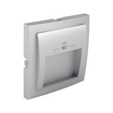 Kryt zásuvky 90673 TAL dvojité USB hliník LOGUS90