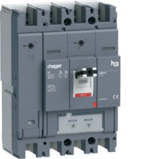 Kompaktní jistič h3+ x630 TM 25 kA, 4-pólový, In 250 A HAGER HHJ251DR