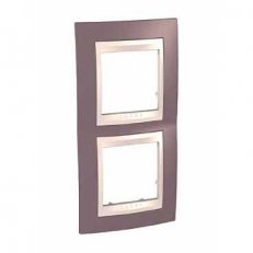Schneider MGU6.004V.576 Krycí rámeček Plus dvojnásobný vertikální,Mauve/marfil
