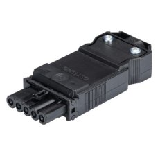 zásuvka na kabel, 5-pól, gesis mini, barva černá WIELAND 91.951.4053.1