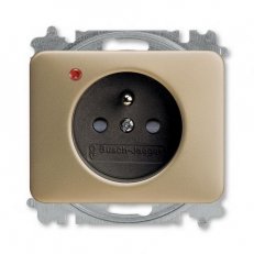 ABB 5599B-A02357260 Zásuvka 1násobná s ochraným kolíkem,s ochranou před přepětím