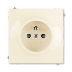 ABB IMPULS Zásuvka s ochr. kolíkem a clonkami bezšroubová slonová kost