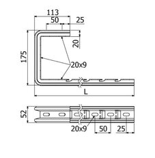 Nosník-C žlabu LINEAR+  NCL-B 150 ''SZ'' ARKYS ARB-14520307