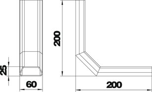 OBO KV DU 6025 90 Oblouk, vertikal. 90°