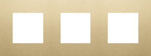 3násobný rámeček, středová vzdálenost 71 mm, NIKO Pure ALU GOLD BRUSHED