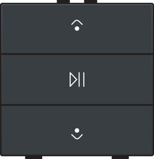 NHC 1násobný AUDIO ovladač + LED - ANTHRACITE NIKO 122-52073