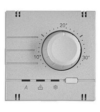 Kryt termostatu pro topení/chlazení, analogový, stříbrný SCHRACK EV123319--