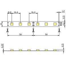 Led pásek 60L/m studená IP20 10mm, 14,4W MCLED ML-121.599.70.0