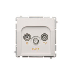 Zásuvka RTV-DATA 1x vstup: 5-865MHz, bílá BMAD.01/11