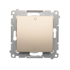 Spínač dvojpólový, řazení 2, 16AX 250V~, zlatá matná, metalizované DW2A.01/44