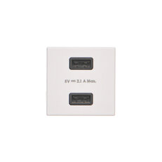 USB nabíječka K45 USB 2.0 - A 5V DC 2,1A 45×45mm čistě bílá K126E/9