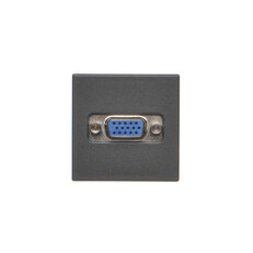 Kryt K45 VGA (D-SUB 15) 45×45mm grafitově-šedá K100B/14