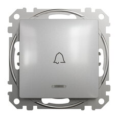 Sedna D/E Tlačítko 1/0So 'zvonek'orient.kontrolka Aluminium SCHNEIDER SDD113131L