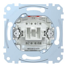 2pólový spínač, Merten, řazení 2, 16 AX, 250V AC, bezšroubové MEG3612-0000